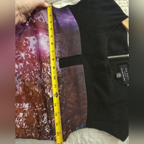 Ted Baker London Black and Pink Woods Nature Print Dress - Picture 7 of 9